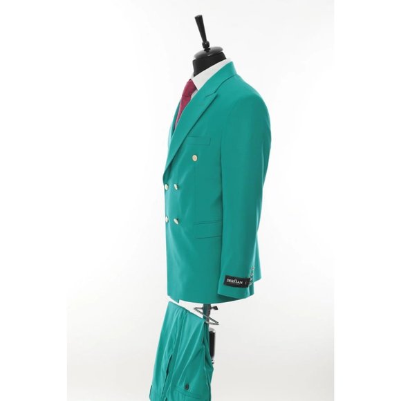 Derman Double Breasted Green Royal Series Suit - Picture 3 of 5